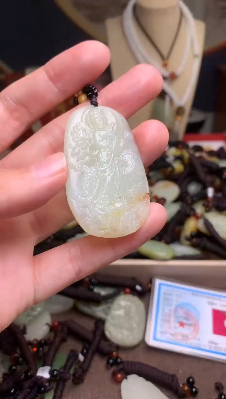 颈饰未镶嵌和田玉新疆料青海料清水和田玉吊坠