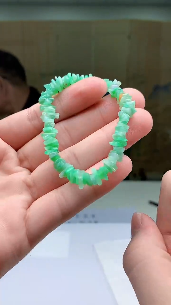 【闪购商品】定制翡翠未镶嵌5152bb-毛货手串57
