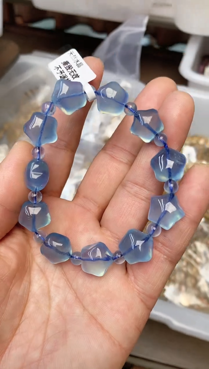 【闪购商品】水晶手链未镶嵌b62 星星海蓝宝