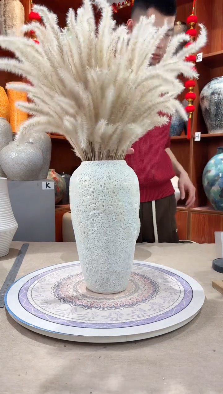 【闪购商品】瓶陶瓷花瓶 无花 白泡大号