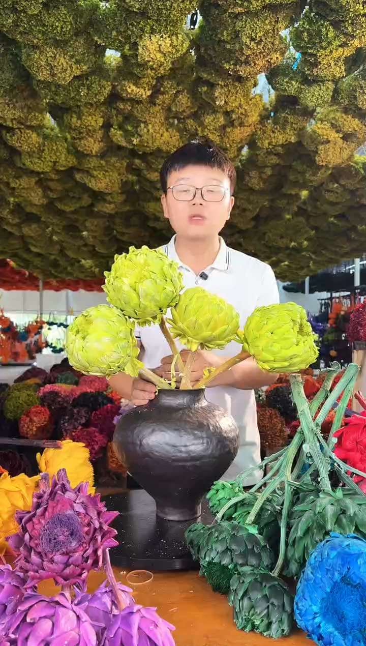 92  山前小麦多色永生洋蓟4枝