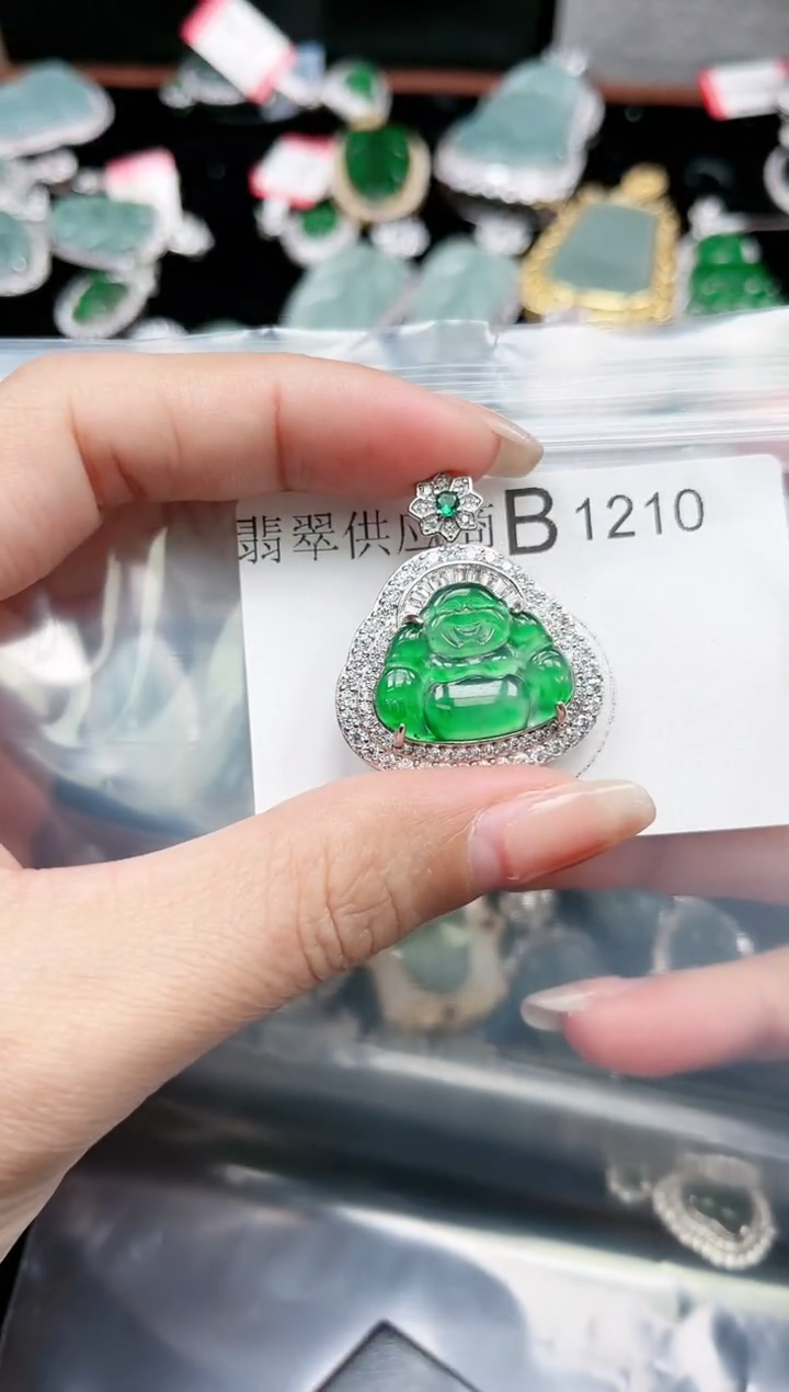 【闪购商品】翡翠颈饰未镶嵌1210赠皮绳