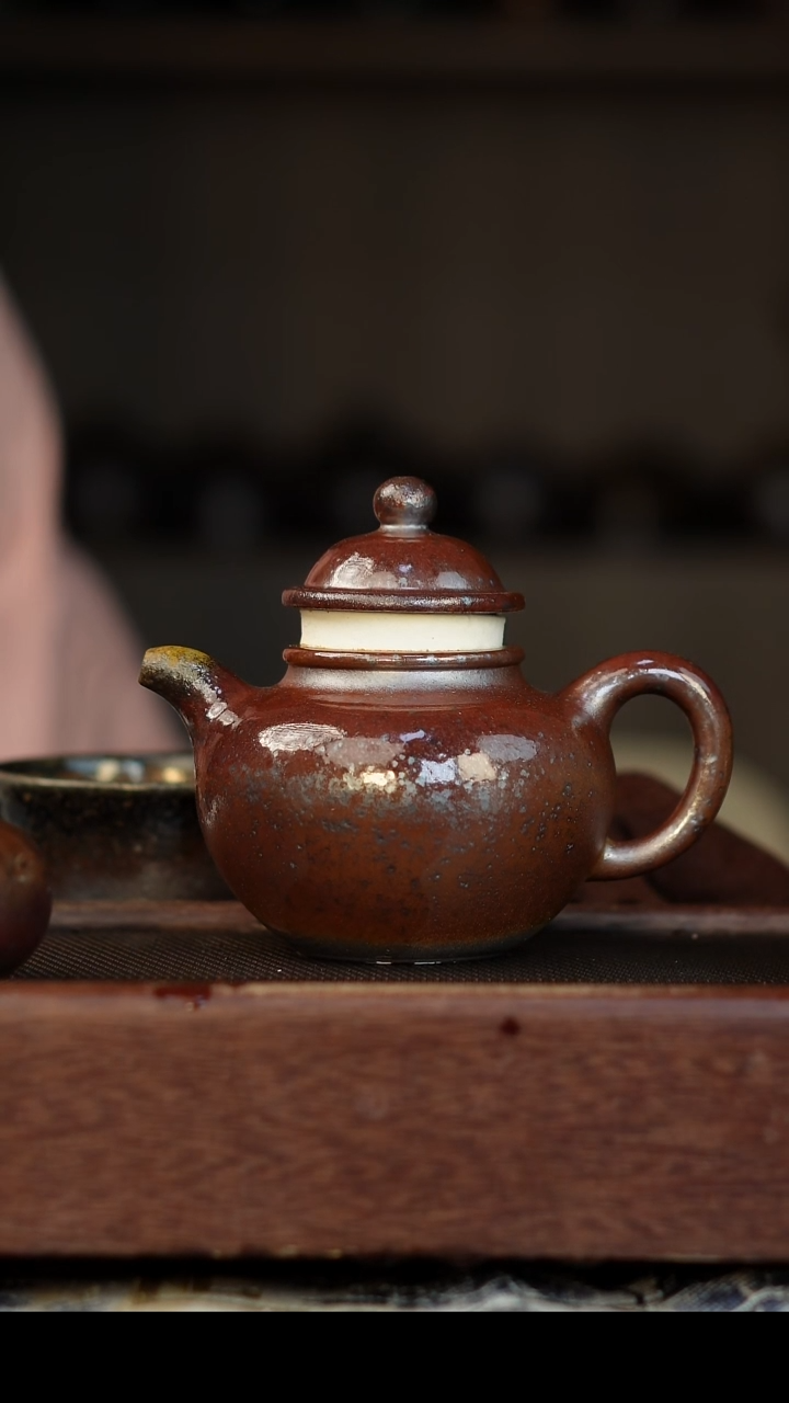 茶壶紫砂柴烧紫砂天青 多球250cc