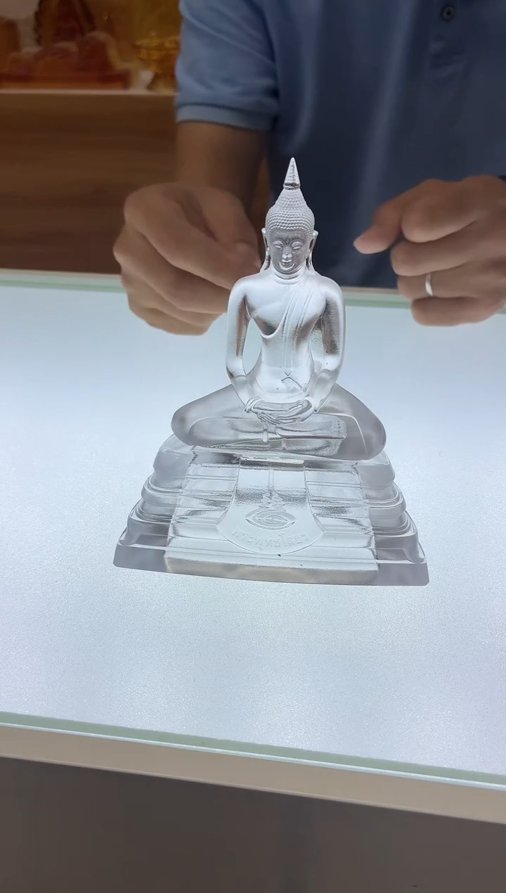 琉璃手工艺品古法琉璃泰版药师佛白色