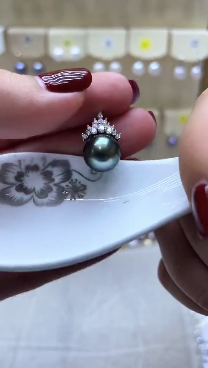 【闪购商品】海水珍珠吊坠银S925镶嵌吊坠