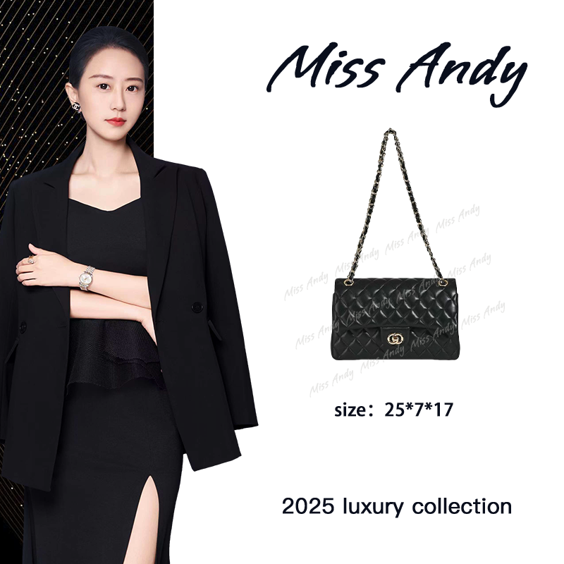 【Andy甄选】XKY-10045-黑色 『高端玩家』香老师新款单肩腋下女包