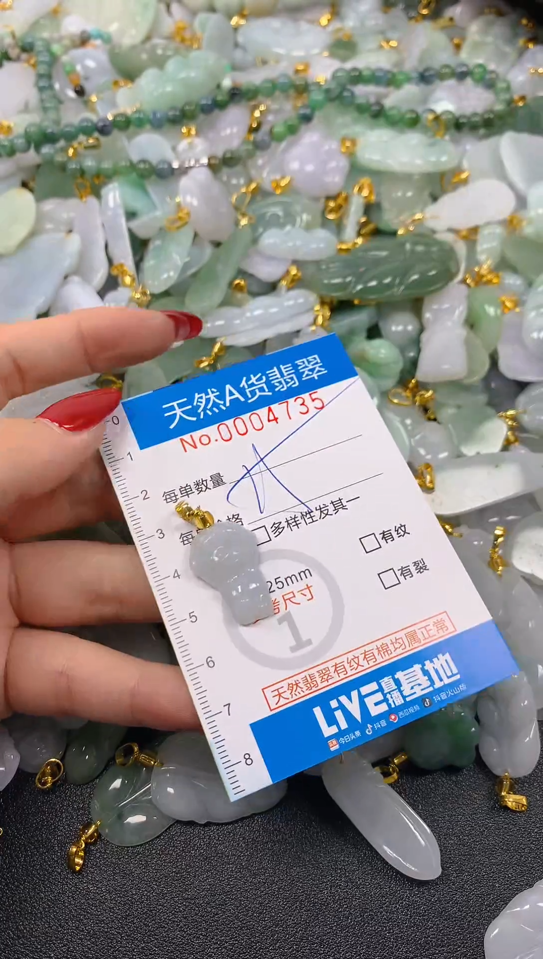 颈饰未镶嵌翡翠净货挂件-4735