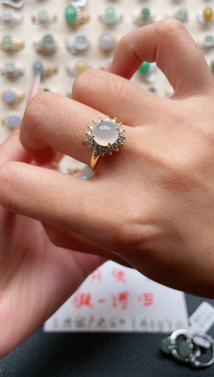 【闪购商品】翡翠戒指银S925镶嵌1111