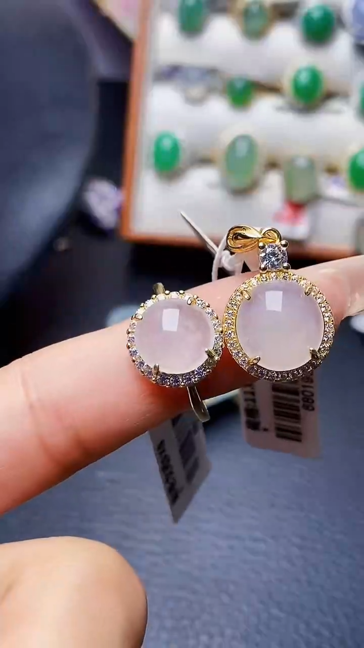 银S925镶嵌戒指翡翠4457