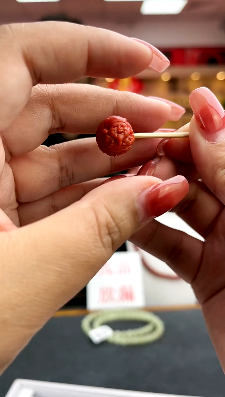 【闪购商品】南红玛瑙卡12南红瓦西财神珠未镶嵌一件34