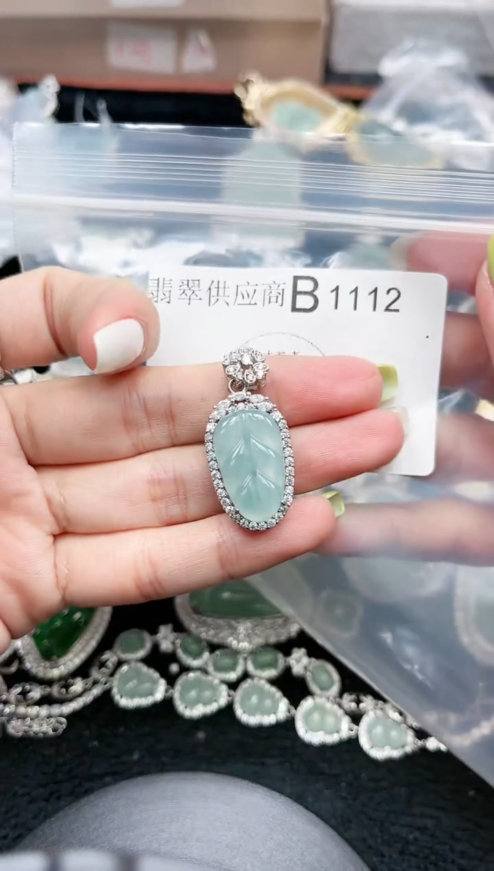 【闪购商品】翡翠颈饰未镶嵌1112赠皮绳