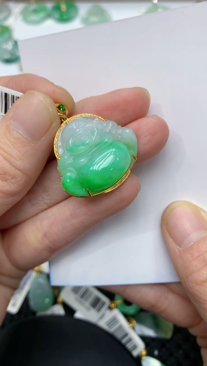 【闪购商品】翡翠颈饰18K金镶嵌11111111