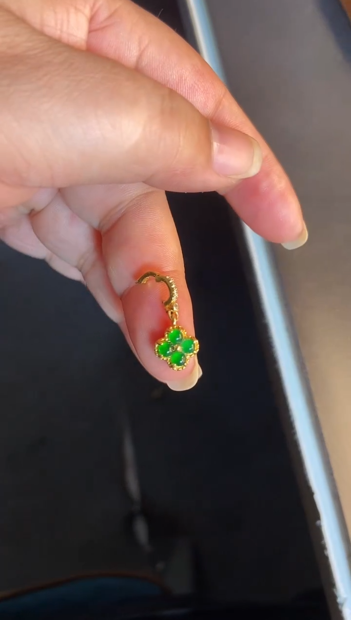 吊坠(不含链)银S925镶嵌翡翠1