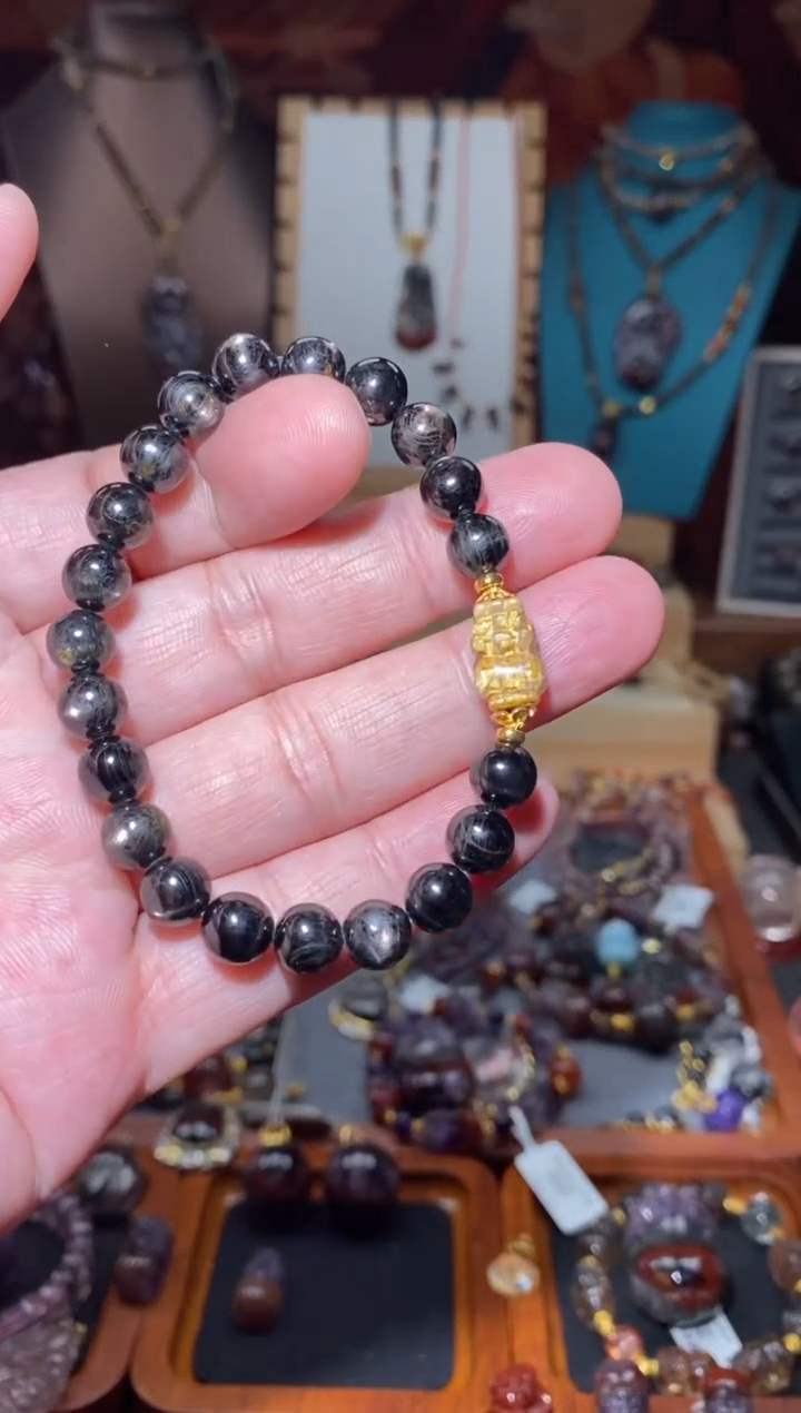 【闪购商品】辉石手串未镶嵌金运石钛板晶多样性发一