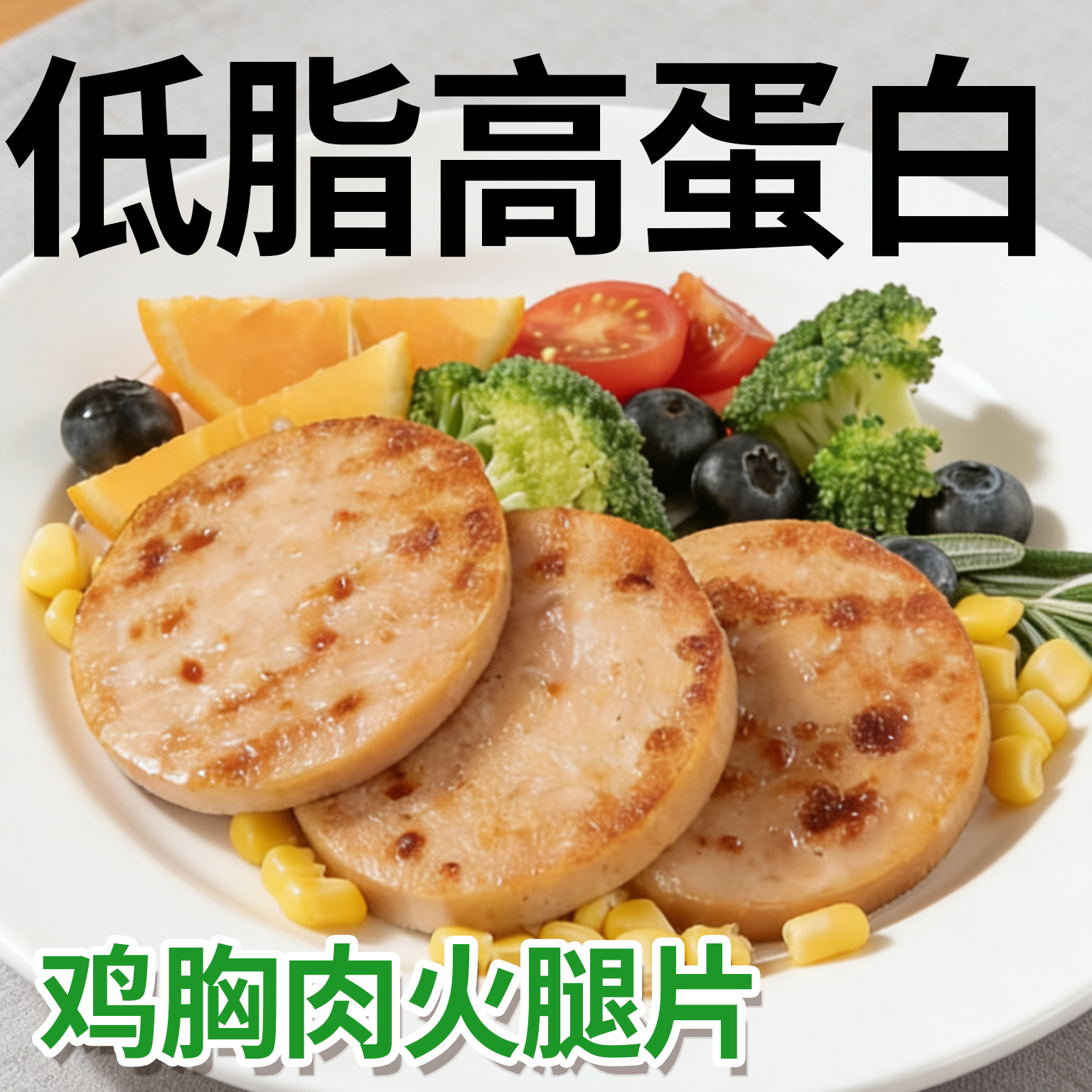 鸡胸肉火腿片 低脂高蛋白营养美味优选早餐代餐