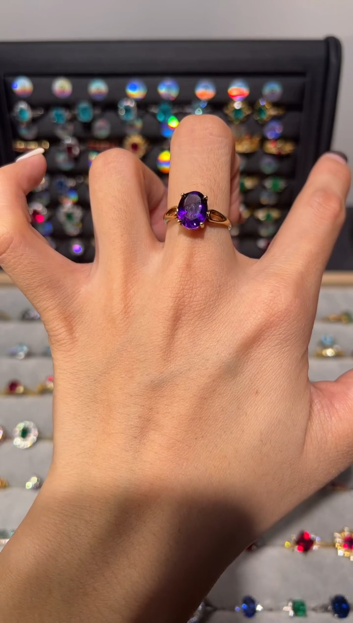 【闪购商品】紫晶戒指银S925镶嵌0000