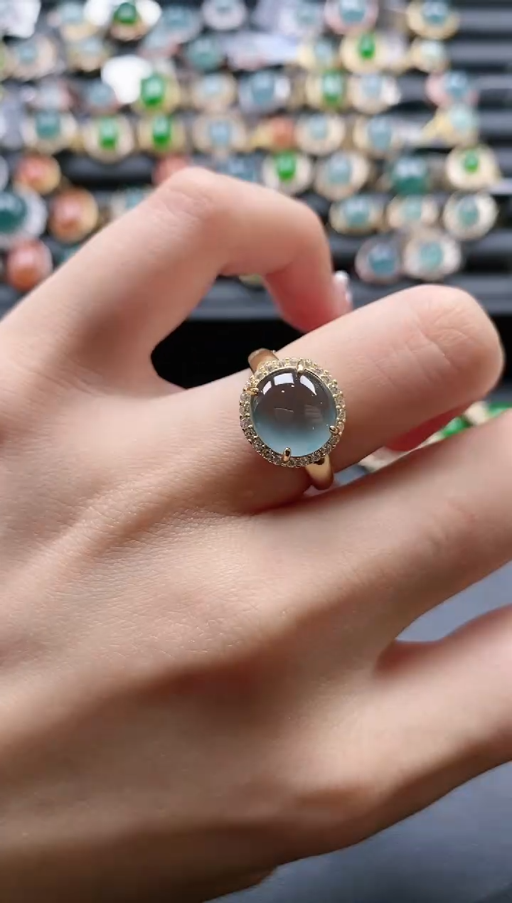 【闪购商品】翡翠戒指银S925镶嵌651511