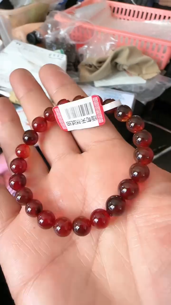 【闪购商品】琥珀手链未镶嵌规格8血珀手串#51