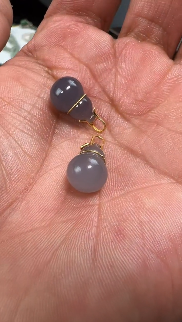 【闪购商品】和田玉吊坠18K金镶嵌和田玉吊坠多样性发货拍一发一