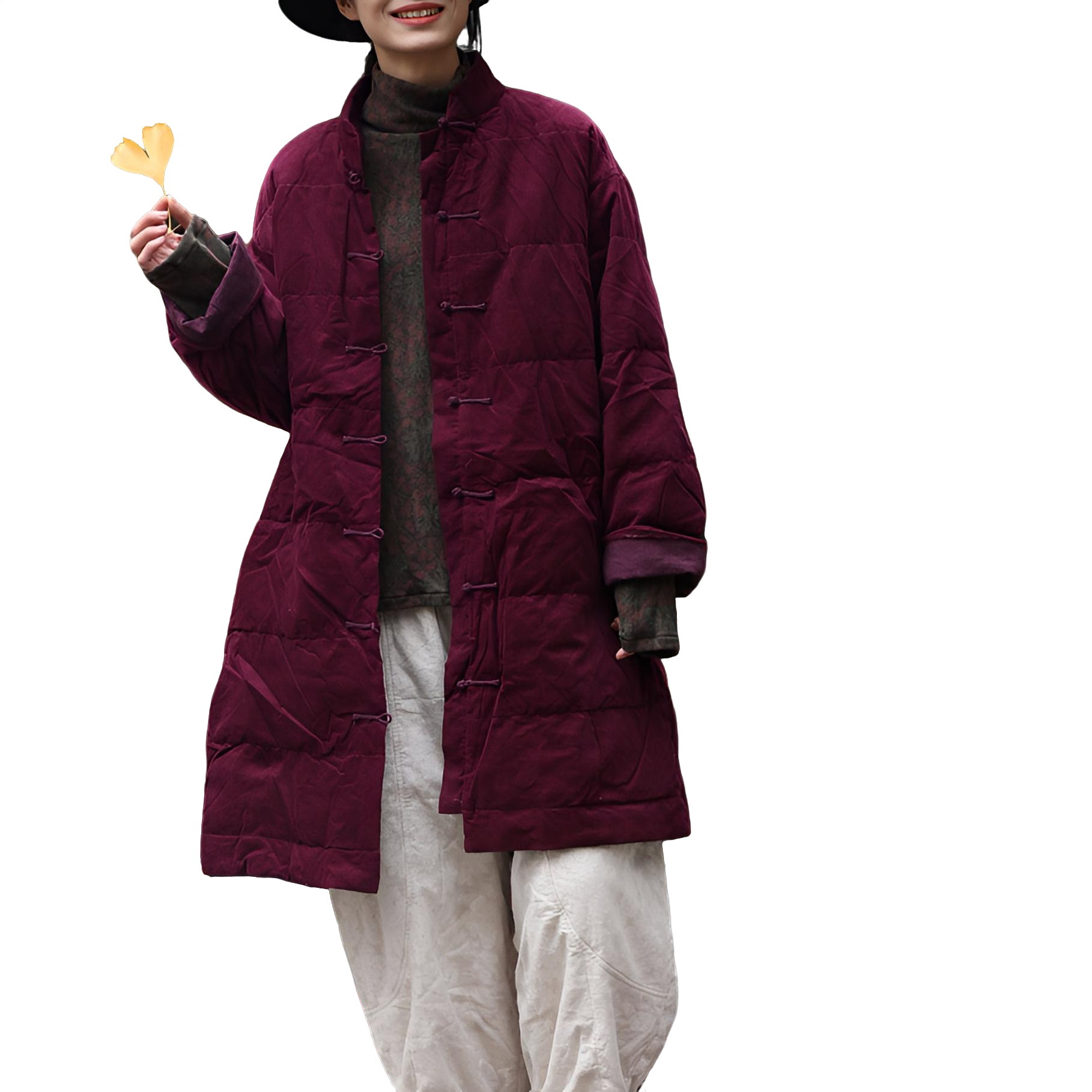 2024冬季新款羽绒服Tu-M33939中长款加厚文艺保暖宽松加绒