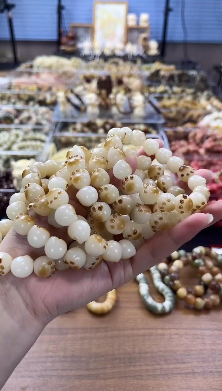 菩提根/象牙果手串【默认微瑕】老款炭烧猫爪12mm