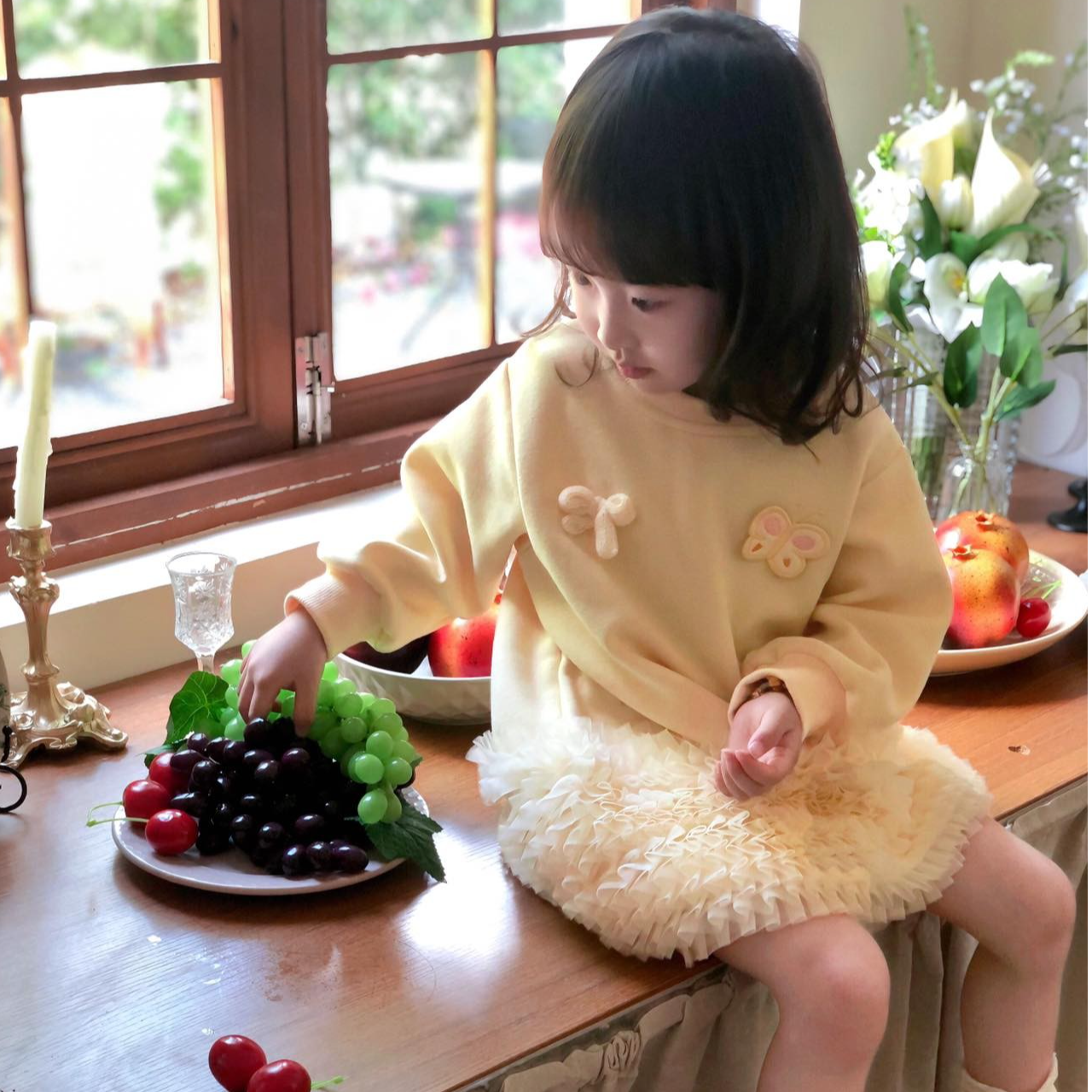 jellybaby杰里贝比女童连衣裙秋季宝宝卫衣纱裙公主裙秋 JQG53577