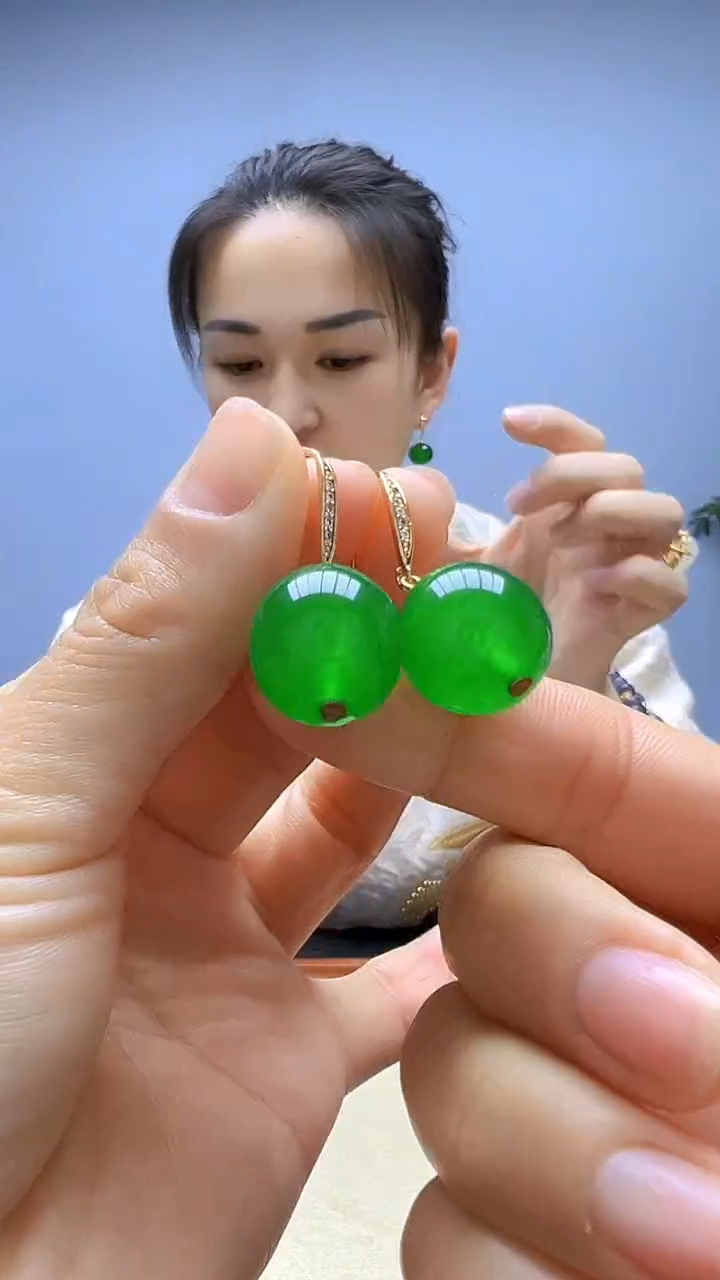 无非金属高货diy劲饰圆珠耳钩16mm