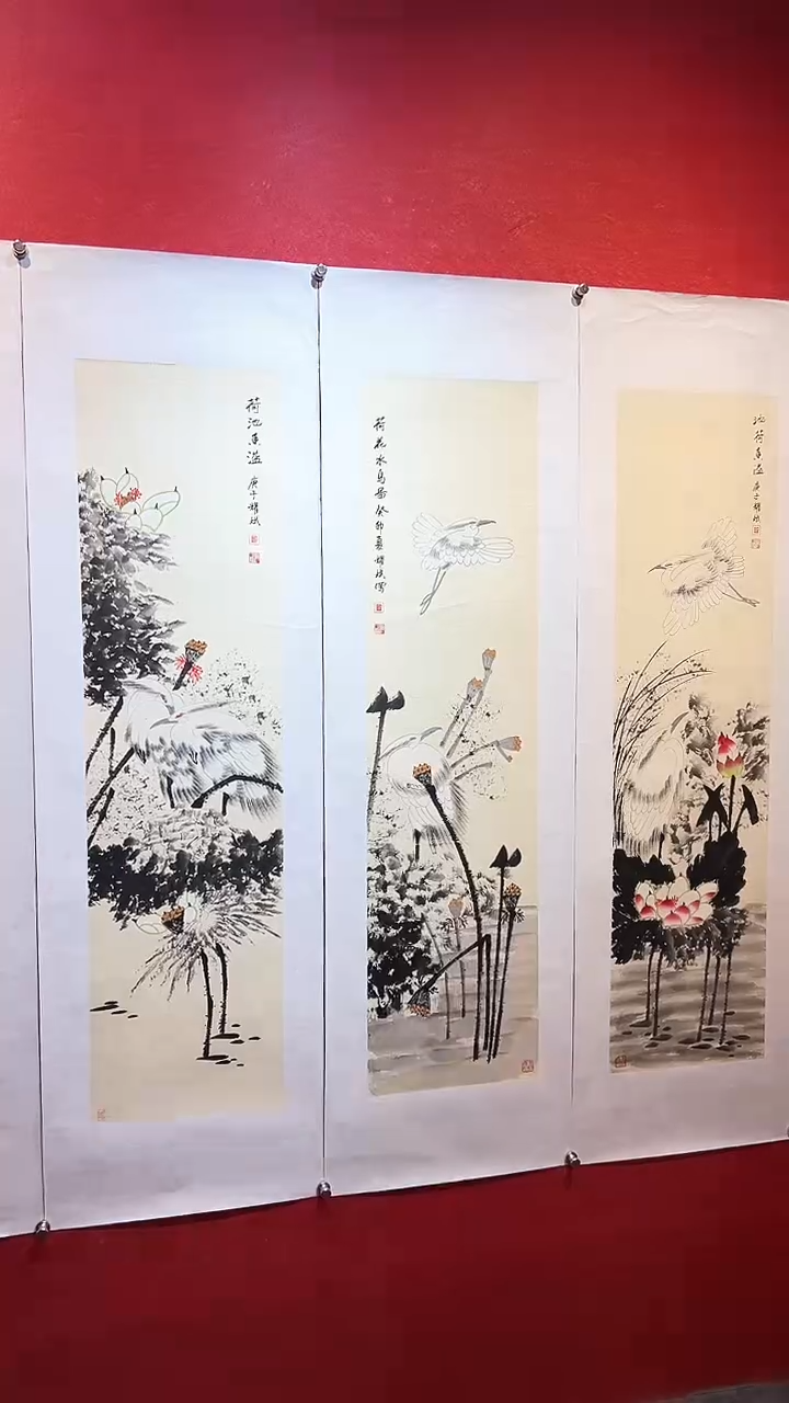 【闪购商品】国画国画/绘画41/四条屏/3.3