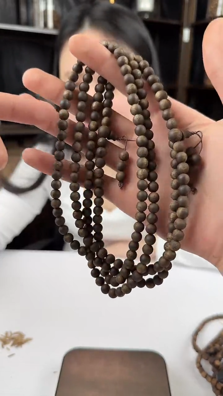 沉香沉香碎屑026奇楠沉香沉水圆珠多圈07多样性发其一