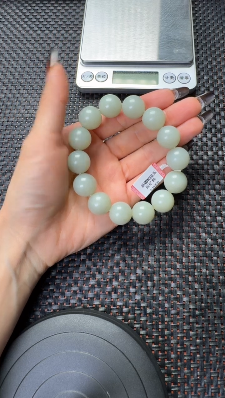 未镶嵌手串和田玉且末近矿卡16手串