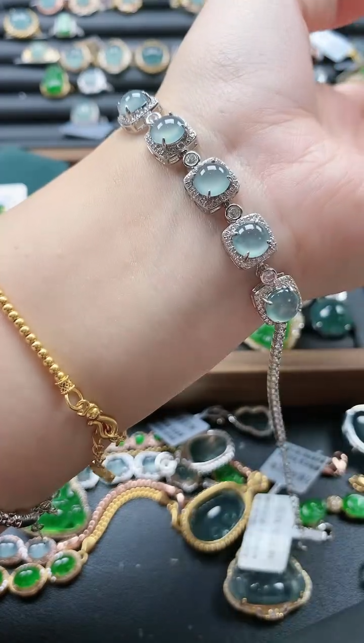 【闪购商品】翡翠戒指银S925镶嵌51511