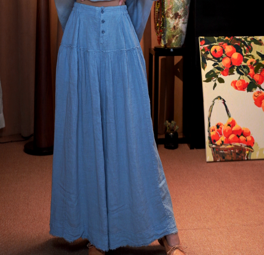 知否（晓悦）亚麻休闲宽松裤子