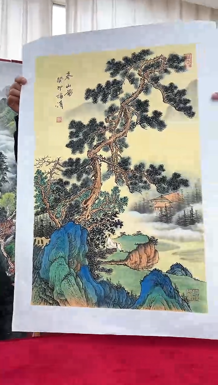 国画梅清老师2.7平尺山水作品