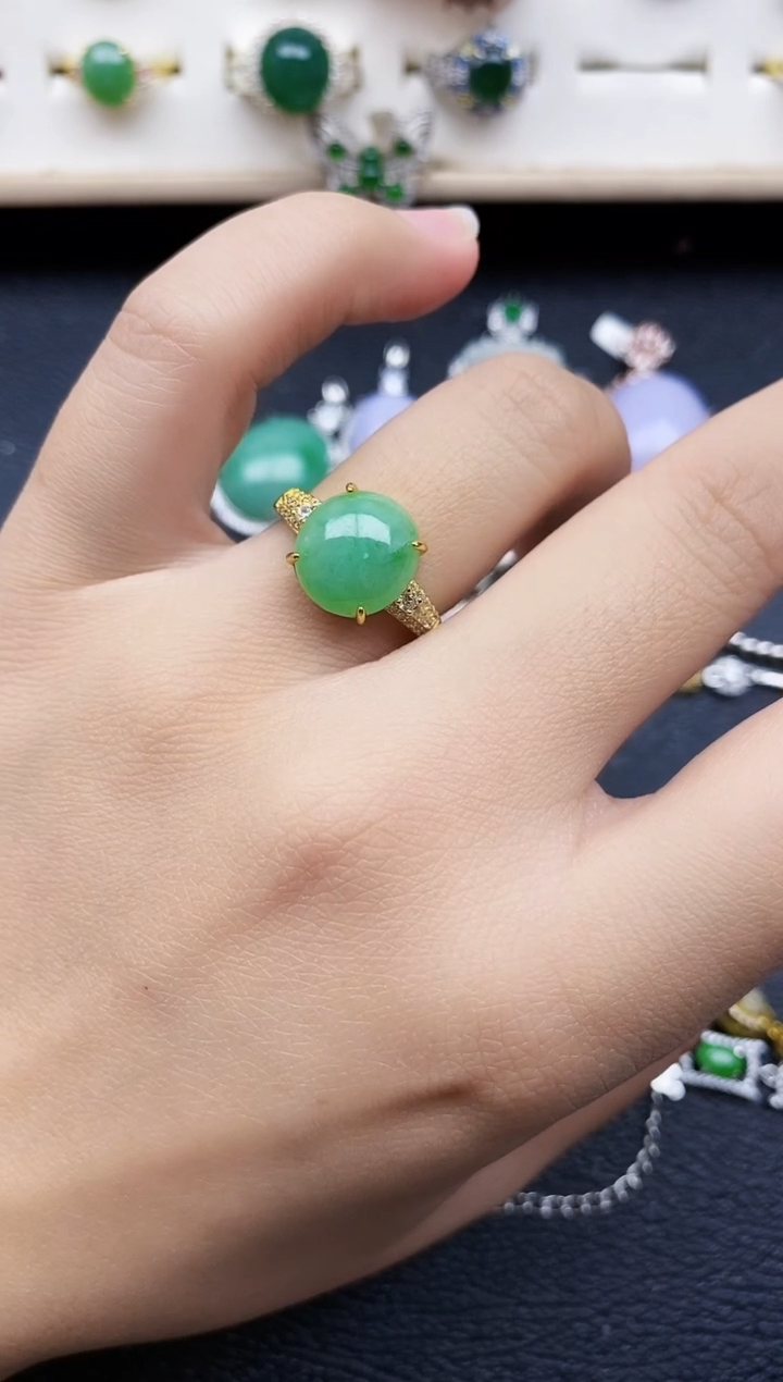 【闪购商品】翡翠戒指银S925镶嵌11111