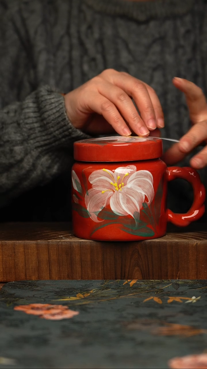 瓷片釉下彩手工手绘同款