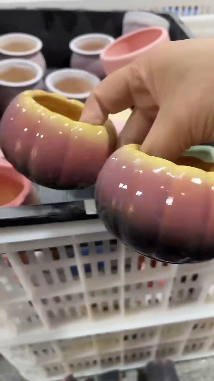 麦饭石粗陶多肉花盆口径5.5*4.5微瑕两个