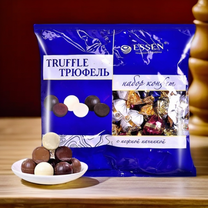 俄罗斯进口唯臻农场松露巧克力球混合糖果休闲经典年货喜糖500克