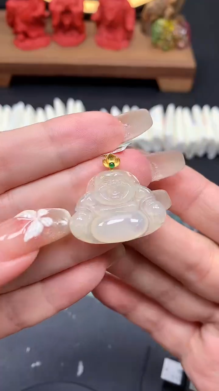 【闪购商品】翡翠吊坠(不含链)18K金镶嵌MS150168