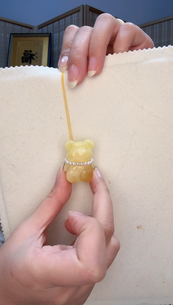 【闪购商品】蜜蜡吊坠(不含链)未镶嵌【富达嘉恒】蜜蜡小熊