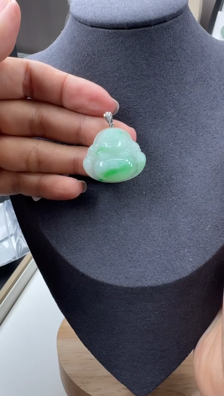 【闪购商品】翡翠颈饰18K金镶嵌YM1148-1佛公