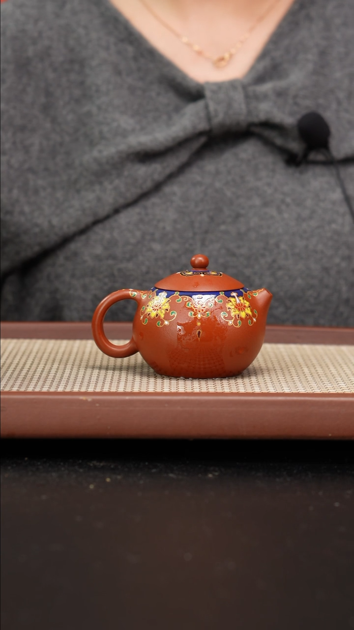 【闪购商品】紫砂茶壶珐琅彩西施