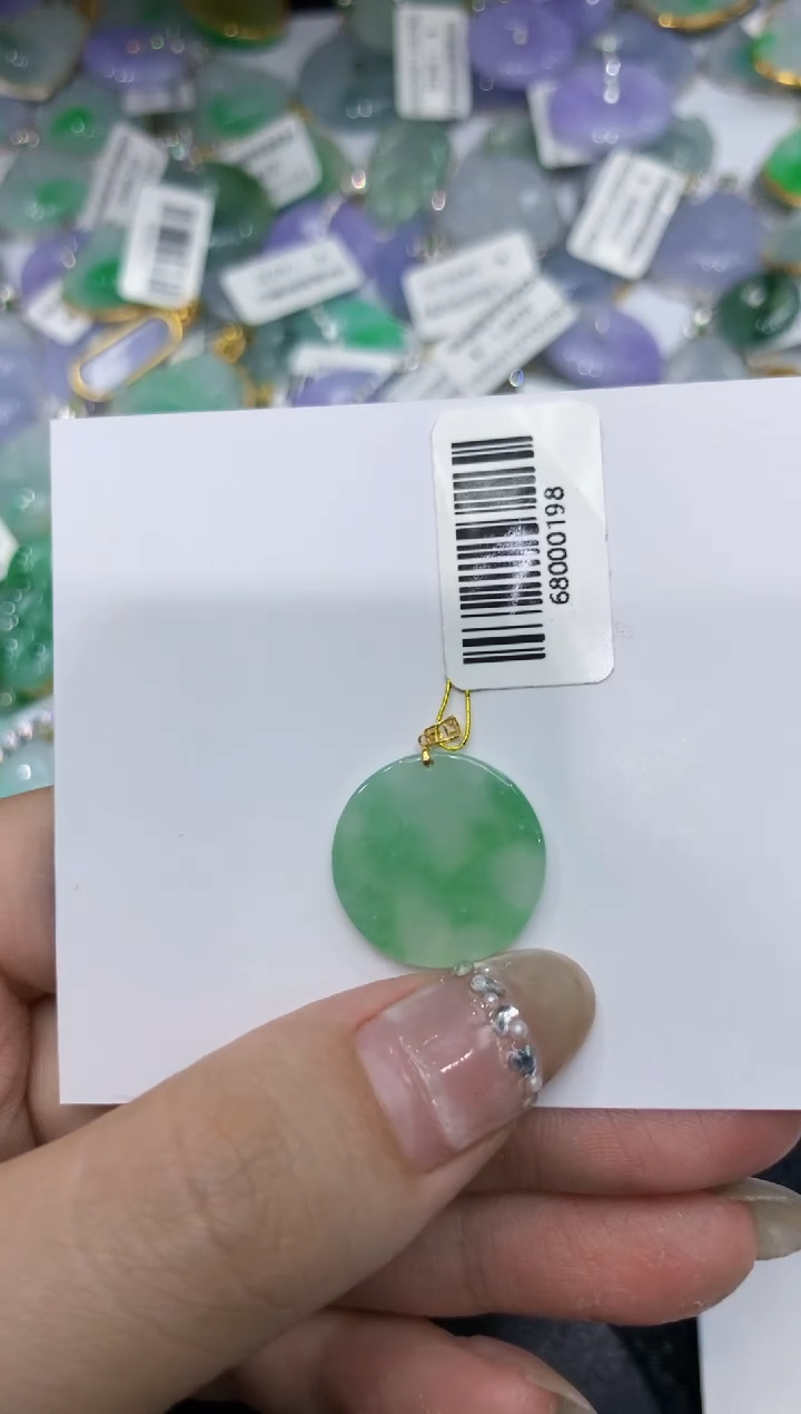 【闪购商品】翡翠颈饰18K金镶嵌2222222222