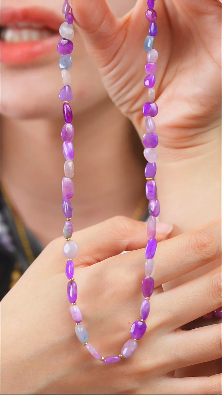 苏纪石（舒俱来）18K金镶嵌项链36