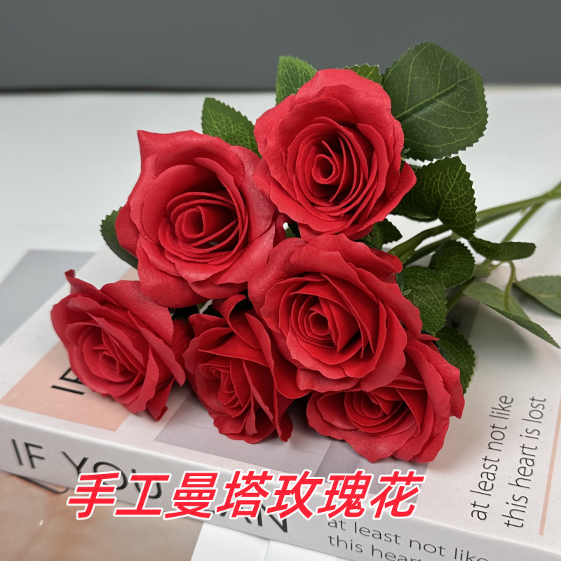 香皂玫瑰花曼塔玫瑰手工DIY材料包花束仿真花节日礼品生日礼物摆