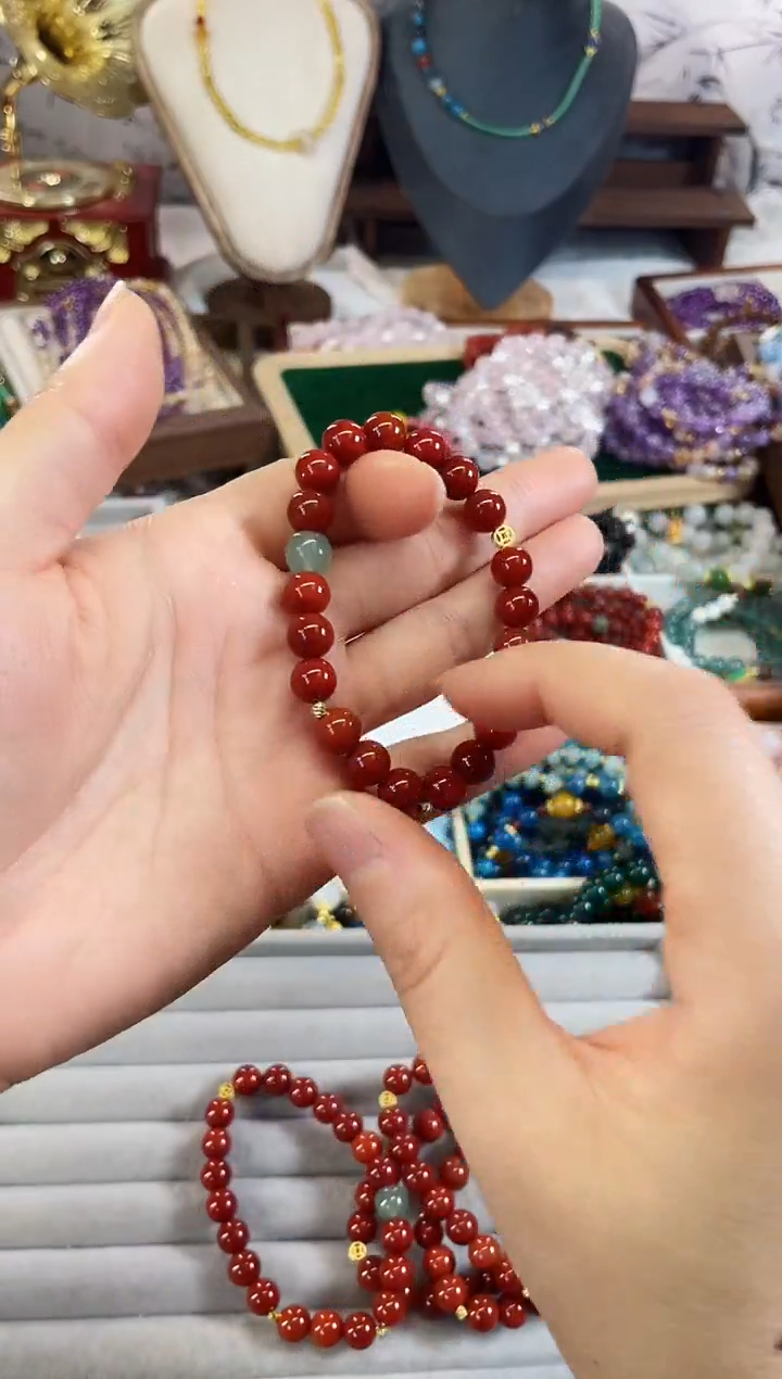 【闪购商品】玛瑙/玉髓手链未镶嵌卡8南红玛瑙天然玉石