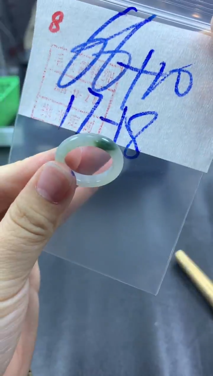 未镶嵌定制翡翠戒圈17-18#76毛货需精细抛光