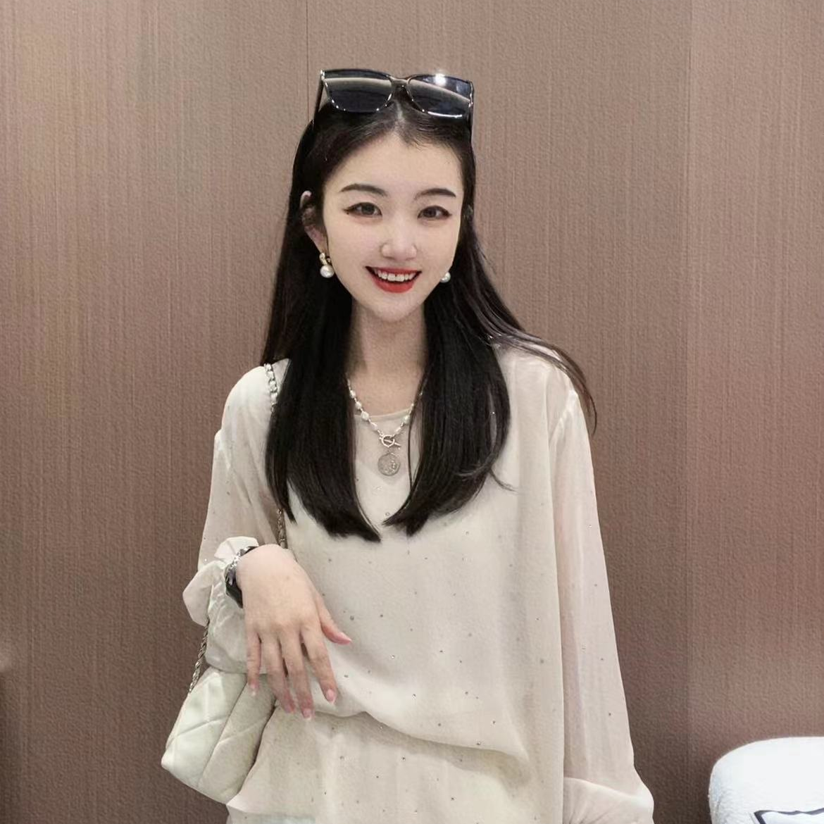 《CHUN》星空圆领桑蚕丝上衣