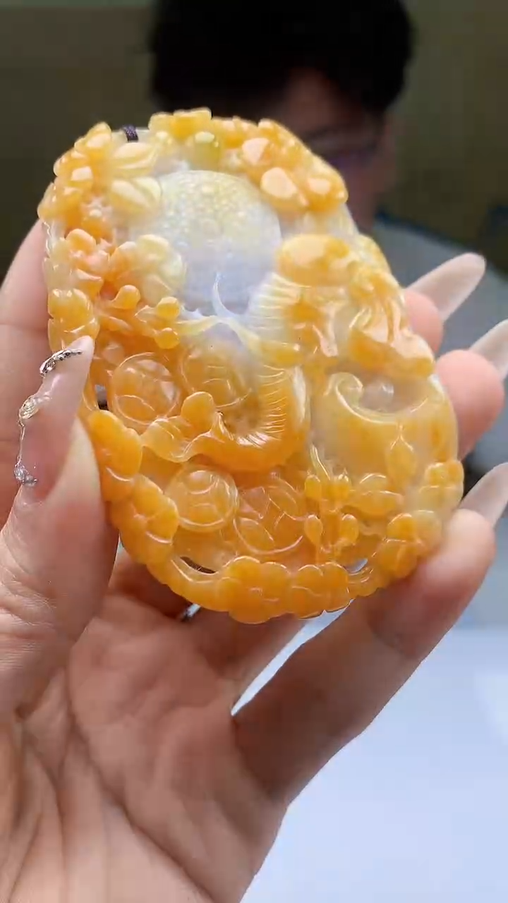 【闪购商品】定制翡翠未镶嵌4688ty-毛货挂件赠珠链74