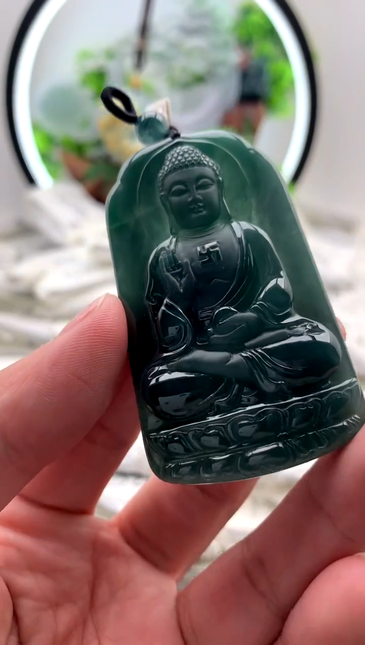 【闪购商品】翡翠颈饰未镶嵌阿弥陀佛