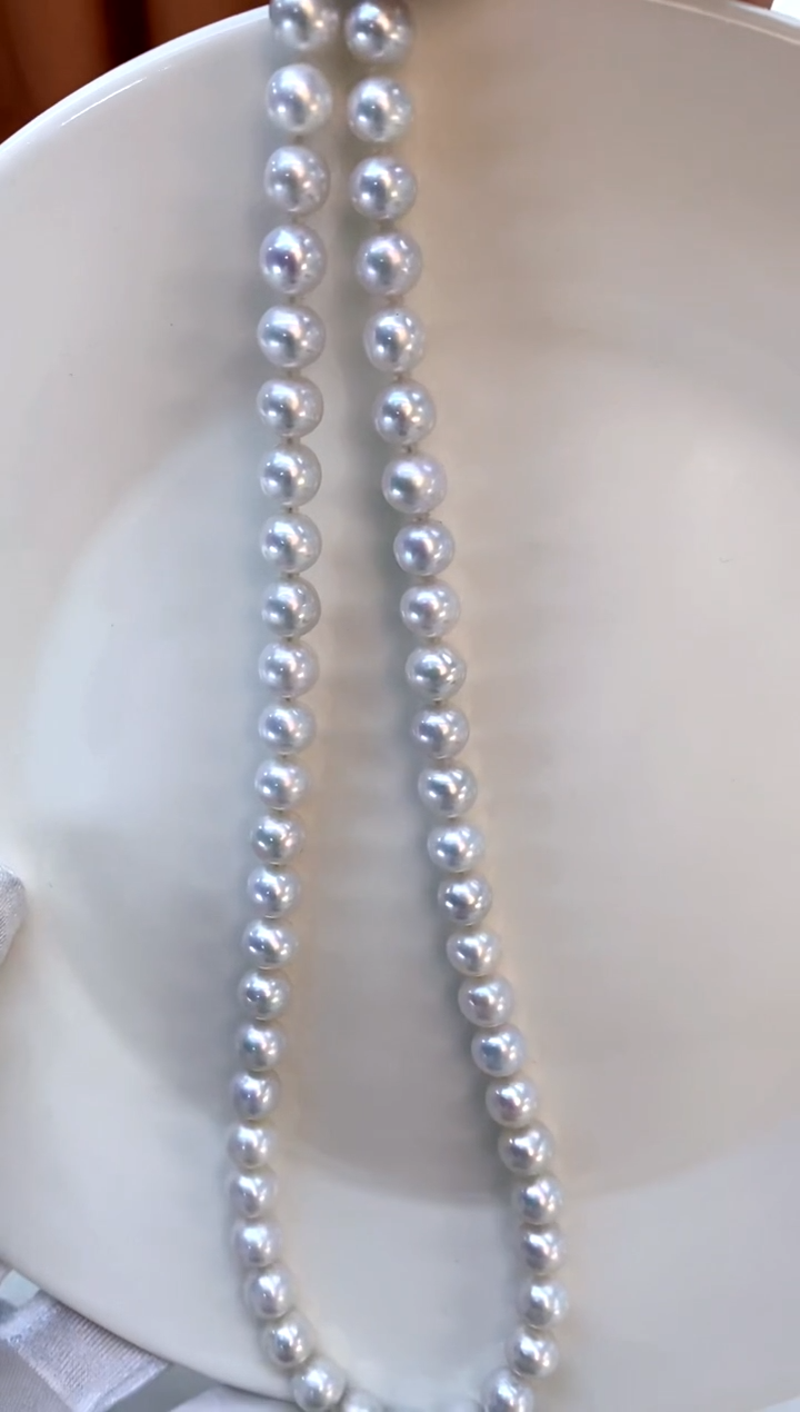 【闪购商品】淡水珍珠项链银S925镶嵌8